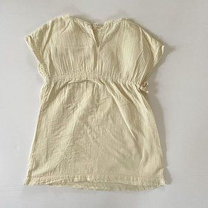 Mabo ivory cotton double-gauze dress/beach cover-up, size 5-7Y